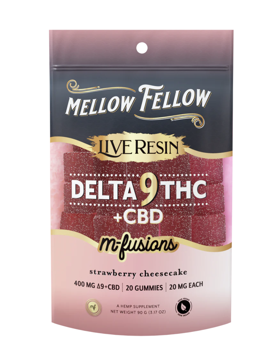 MELLOW FELLOW M-FUSION 20MG D9 LIVE RESIN GUMMIES (20CT BAG)