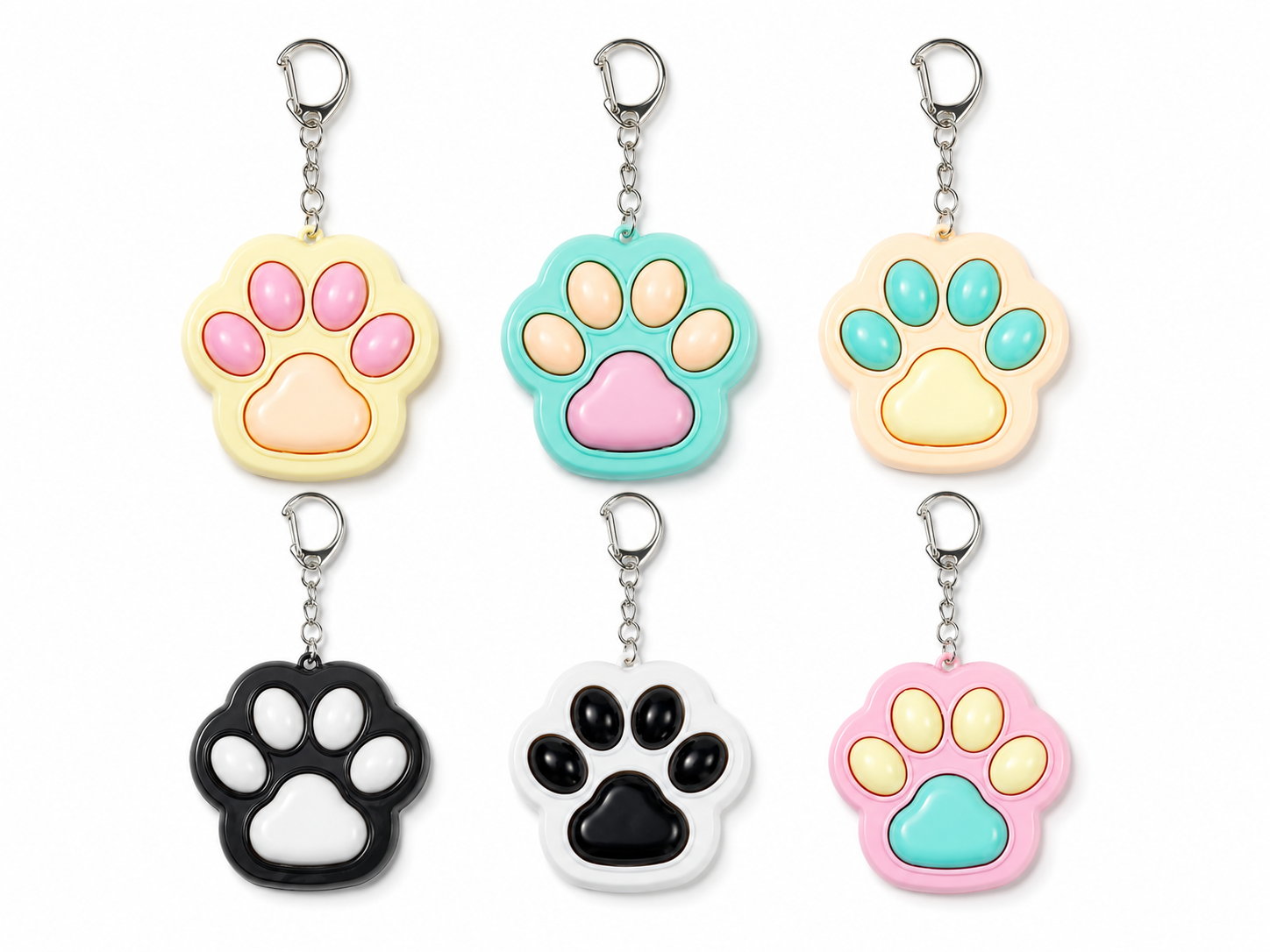 CUTE PAW CLICKER KEYCHAIN (12CT)