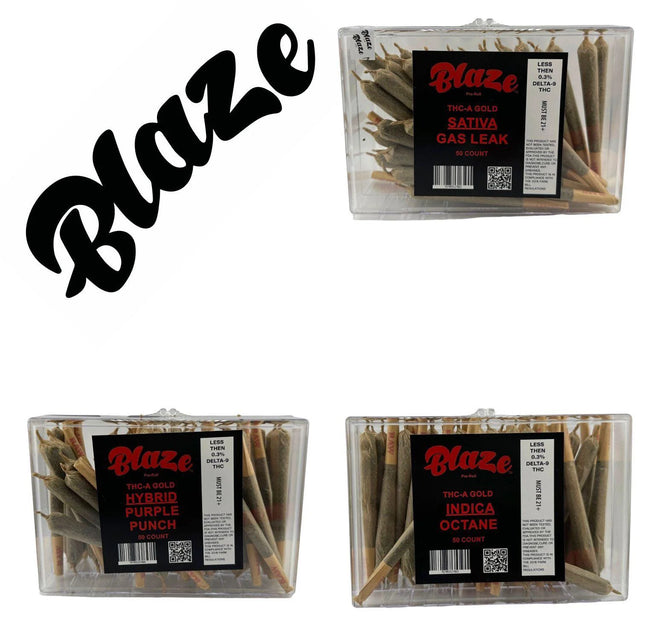 BLAZE THC-A GOLD PRE ROLLS (40CT/BOX)