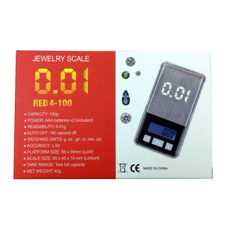 RED 4-100 JEWELRY SCALE 100G x 0.01G