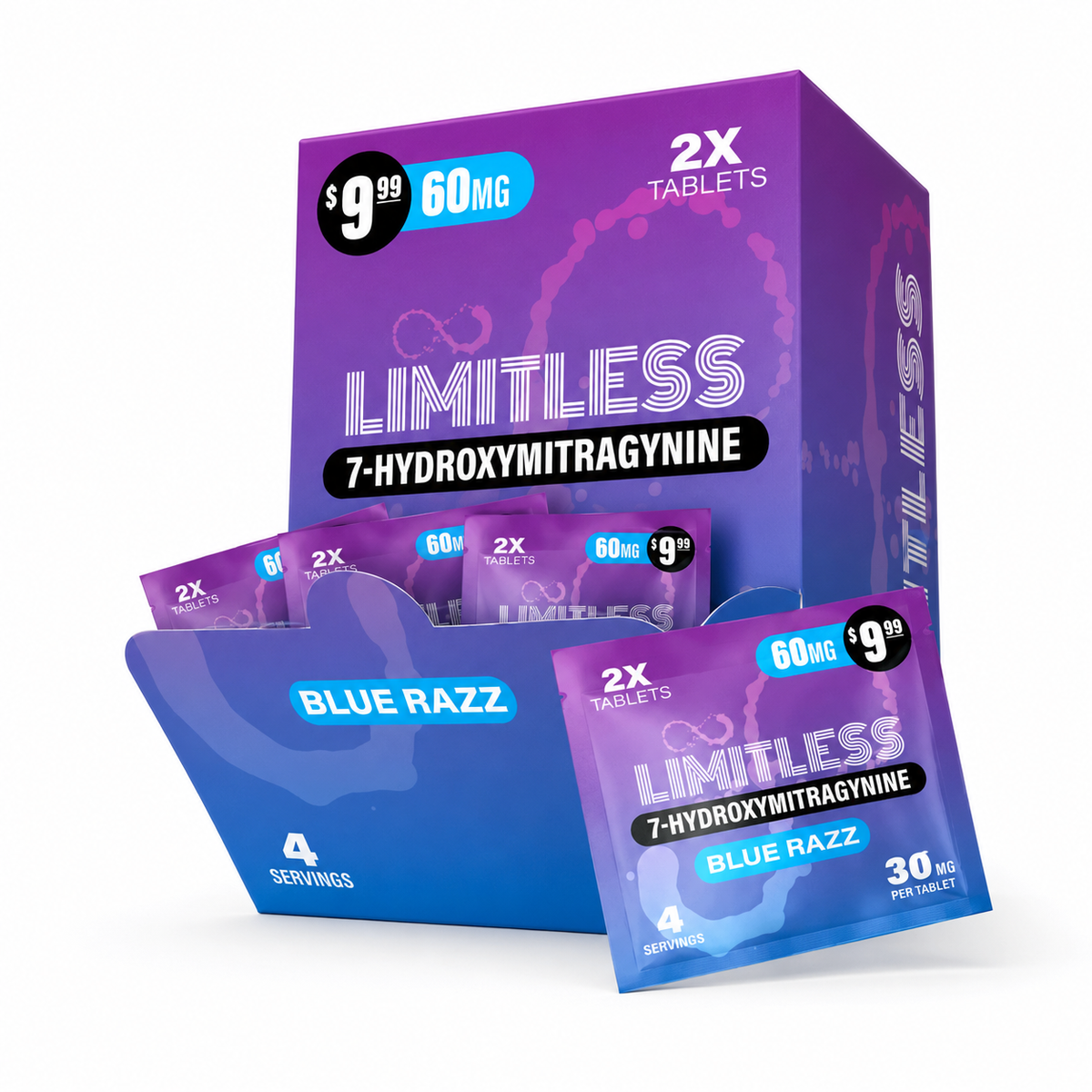 LIMITLESS 7-HYDROXY 30MG TABLET (10CT PACK)