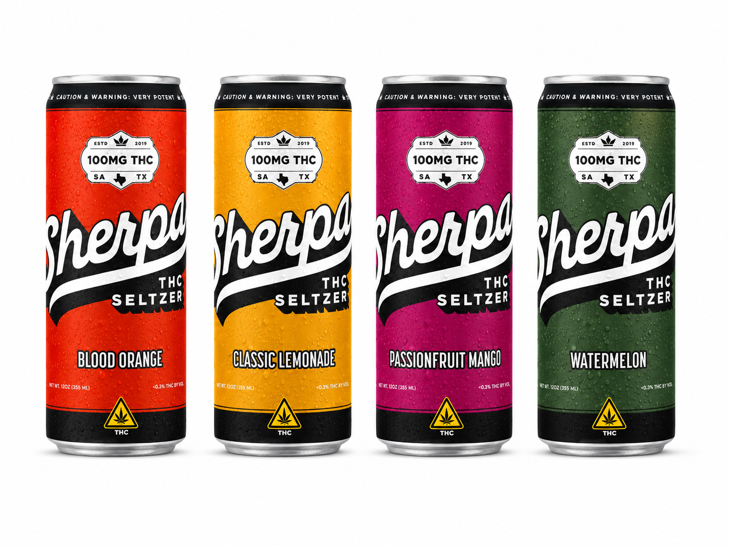 SHERPA 100MG THC SELTZER (4CT PACK)
