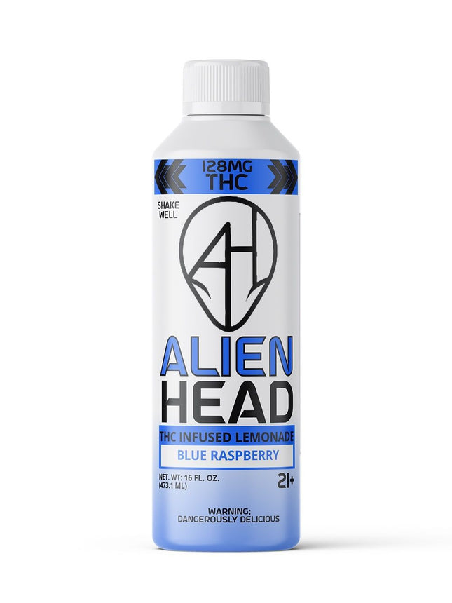 ALIEN HEAD 128MG THC INFUSED LEMONADE 16OZ BOTTLE (4CT/BOX)
