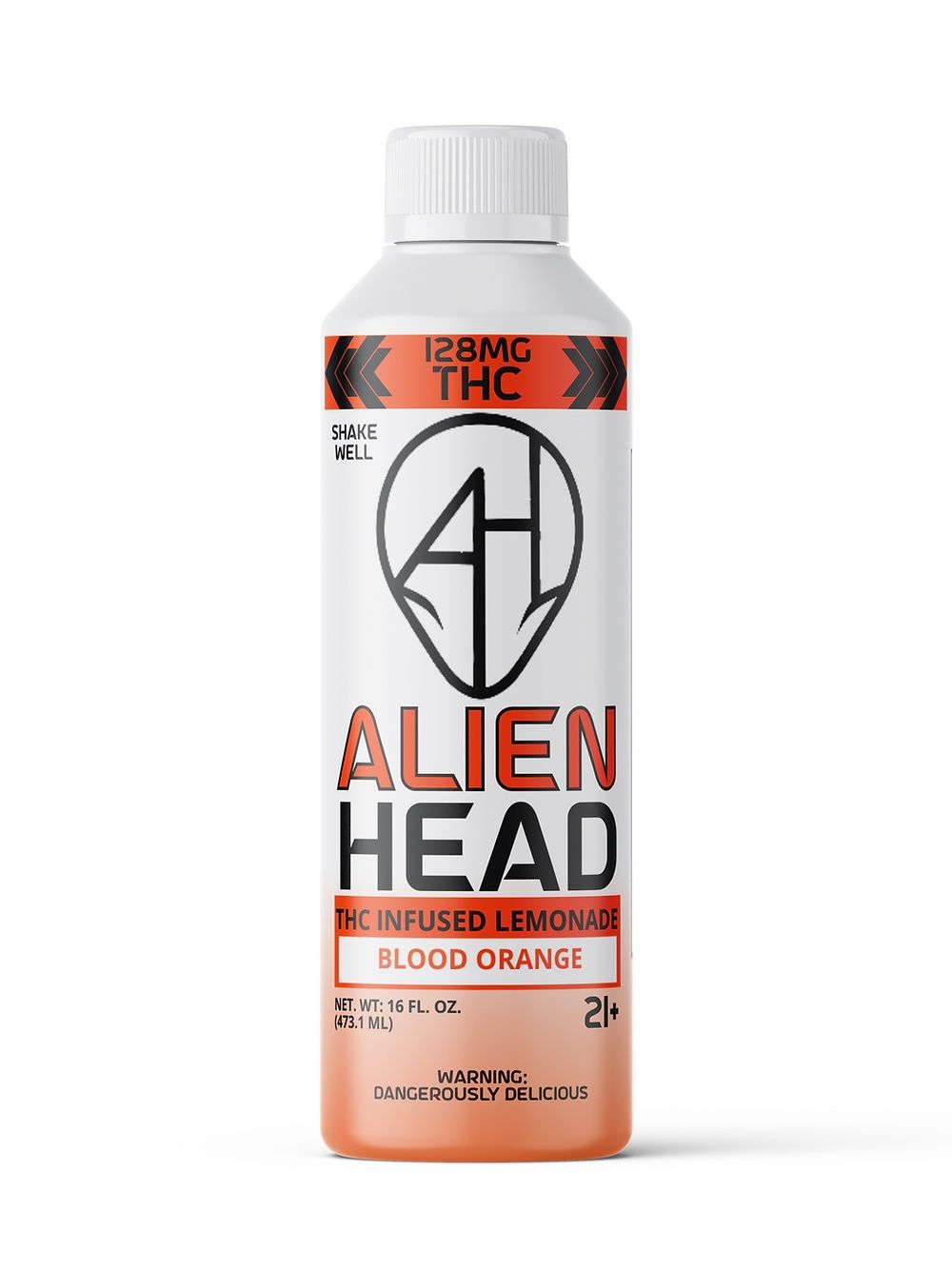 ALIEN HEAD 128MG THC INFUSED LEMONADE 16OZ BOTTLE (4CT/BOX)