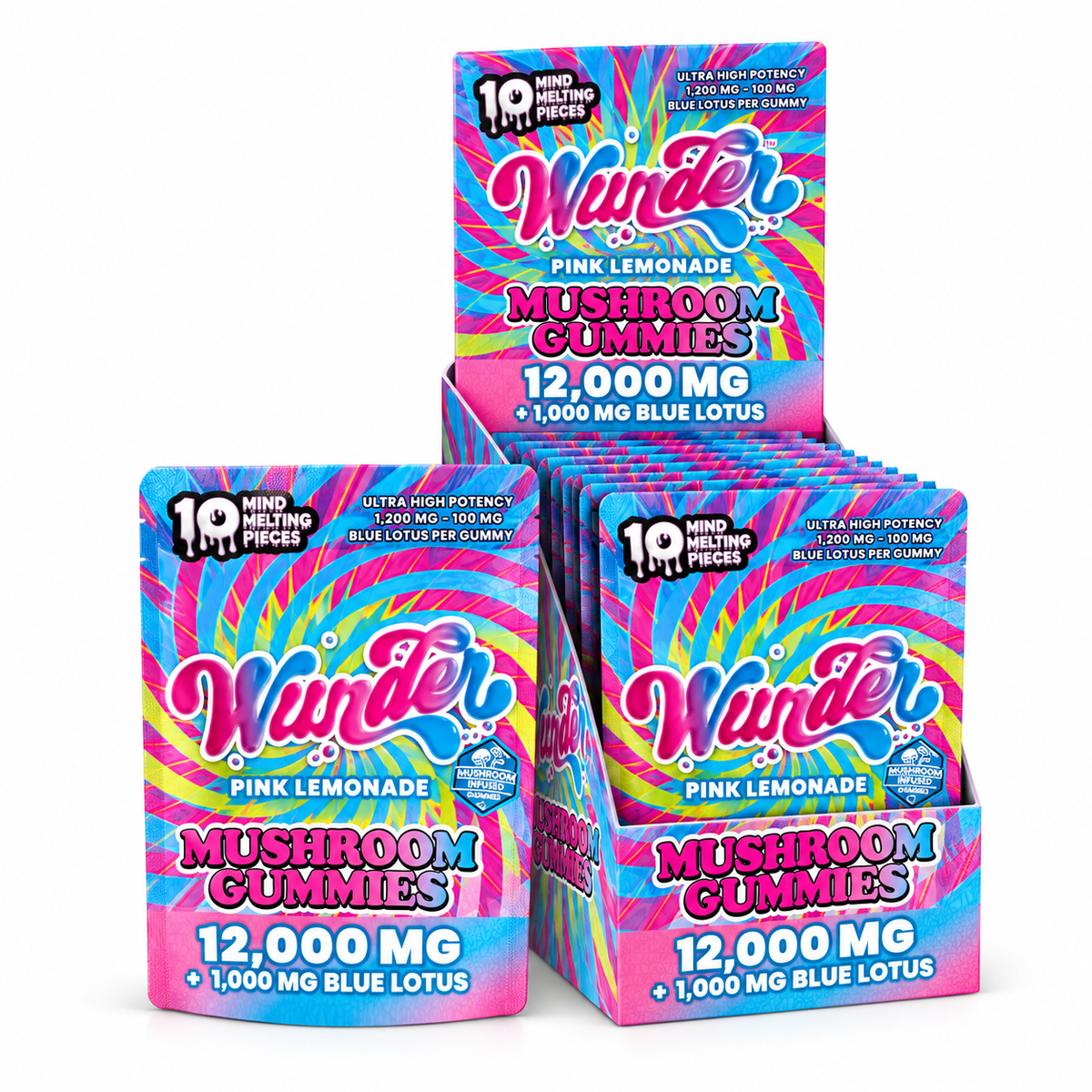 WUNDER 2400MG MUSHROOM BLEND GUMMIES PACK (15PK BOX)