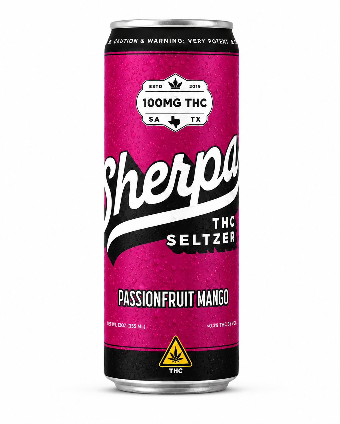 SHERPA 100MG THC SELTZER (4CT PACK)