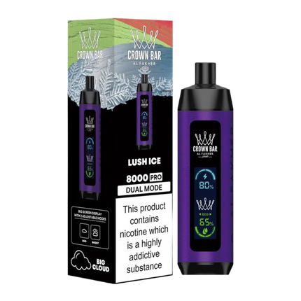 AL FAKHER CROWN BAR 8000 PRO DUAL MODE DISPOSABLE (10CT DISPLAY)