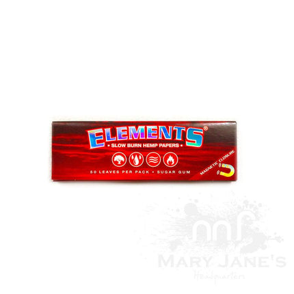 ELEMENTS RED SLOW BURNING HEMP PAPER 1 1/4 Default Title 716165177807