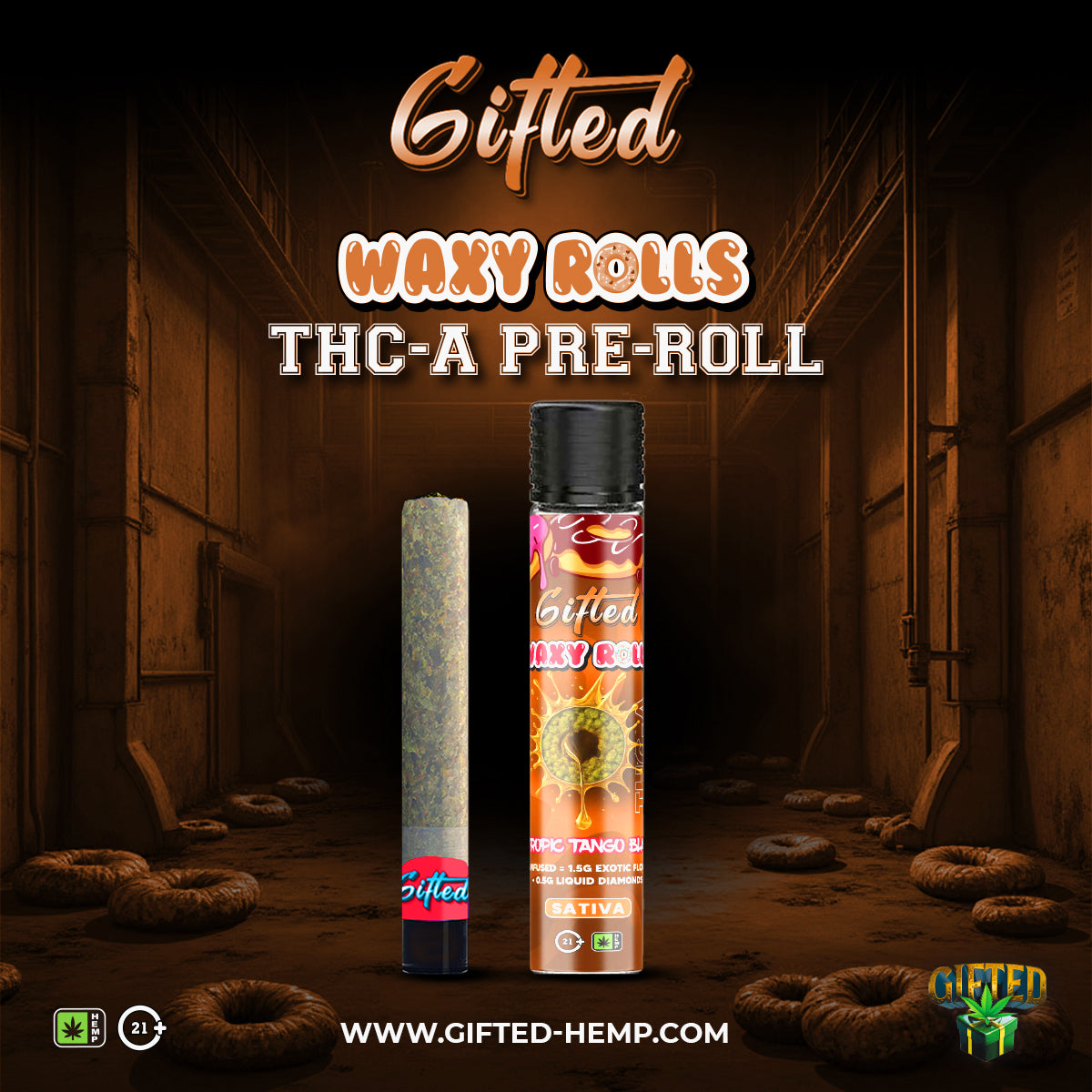 GIFTED 2G THC-A HEXA FLAVOR HASH HOLES (24CT/BOX) | ASSORTED FLAVORS