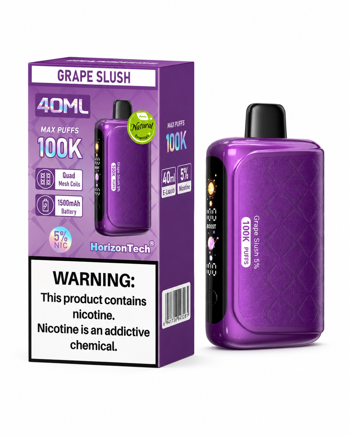 HORIZONTECH 100K PUFFS 5% DISPOSABLE (5CT DISPLAY)
