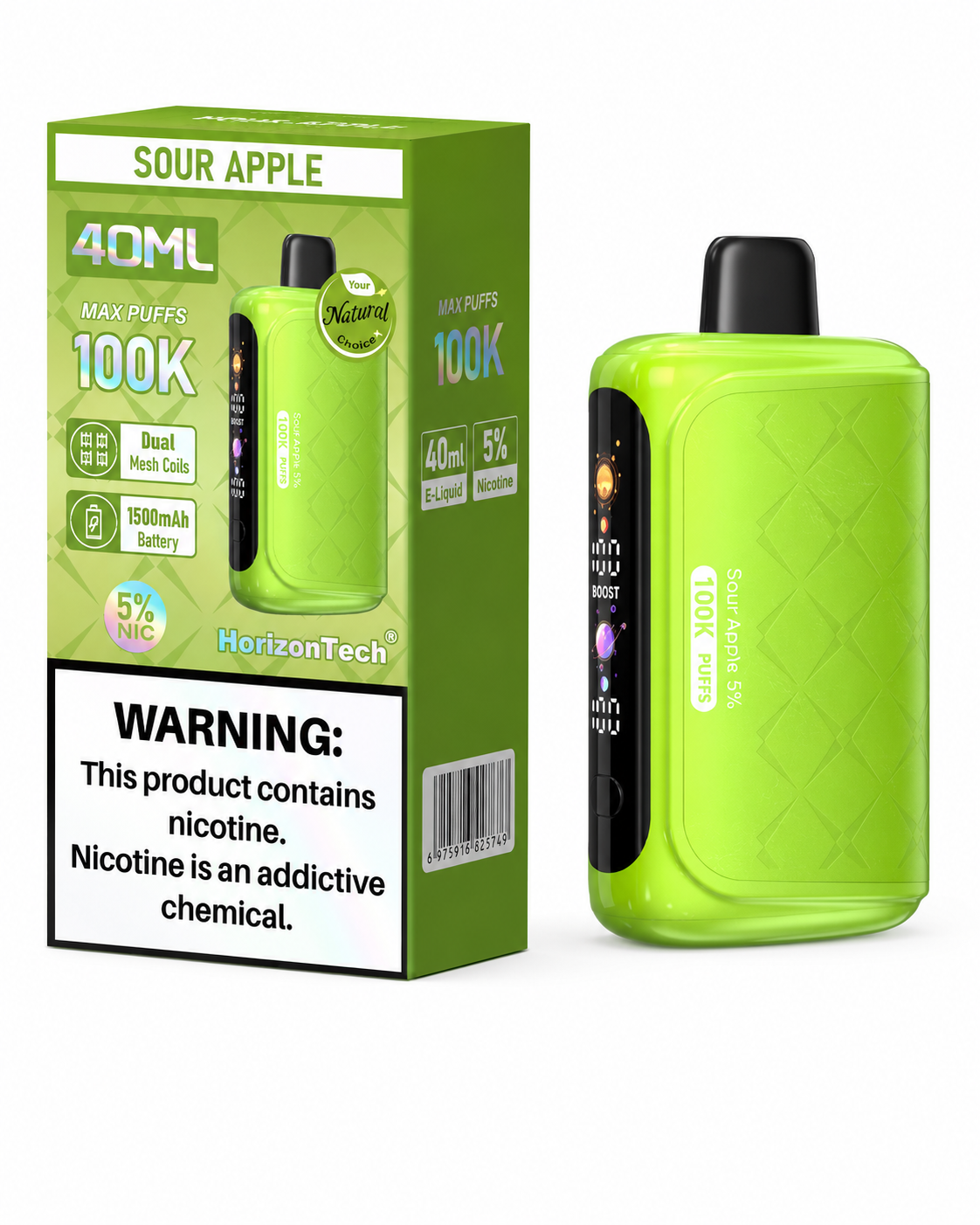 HORIZONTECH 100K PUFFS 5% DISPOSABLE (5CT DISPLAY)