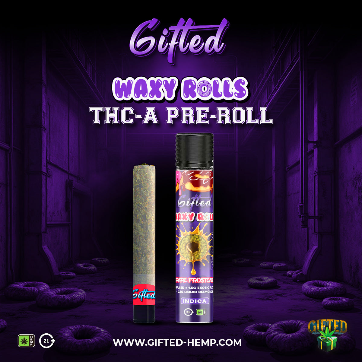 GIFTED 2G THC-A HEXA FLAVOR HASH HOLES (24CT/BOX) | ASSORTED FLAVORS