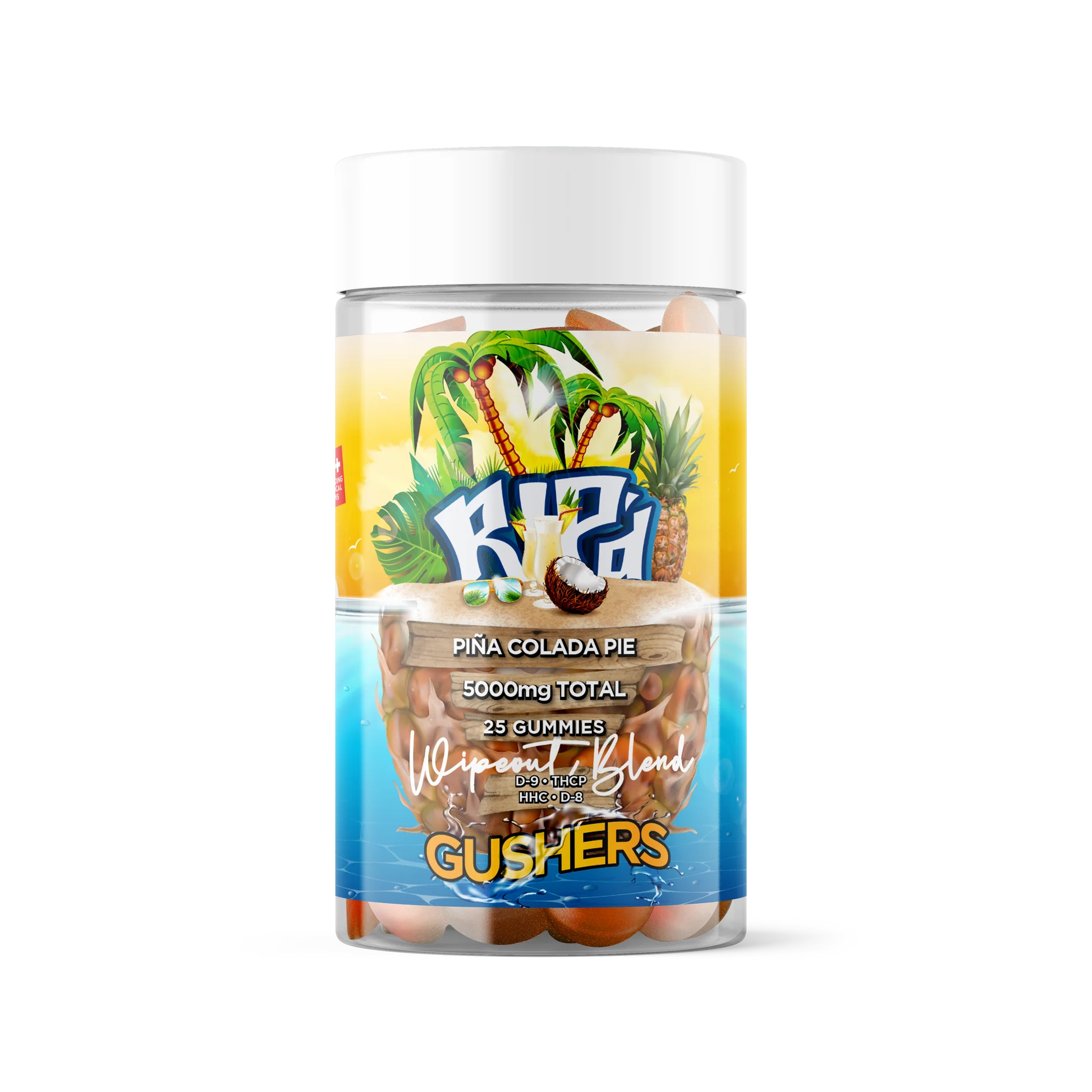 RIP'D GUSHERS GUMMIES WIPEOUT BLEND (DELTA-9 + THC-A + HHC + DELTA-8) 200MG/GUMMY 10CT/PACK