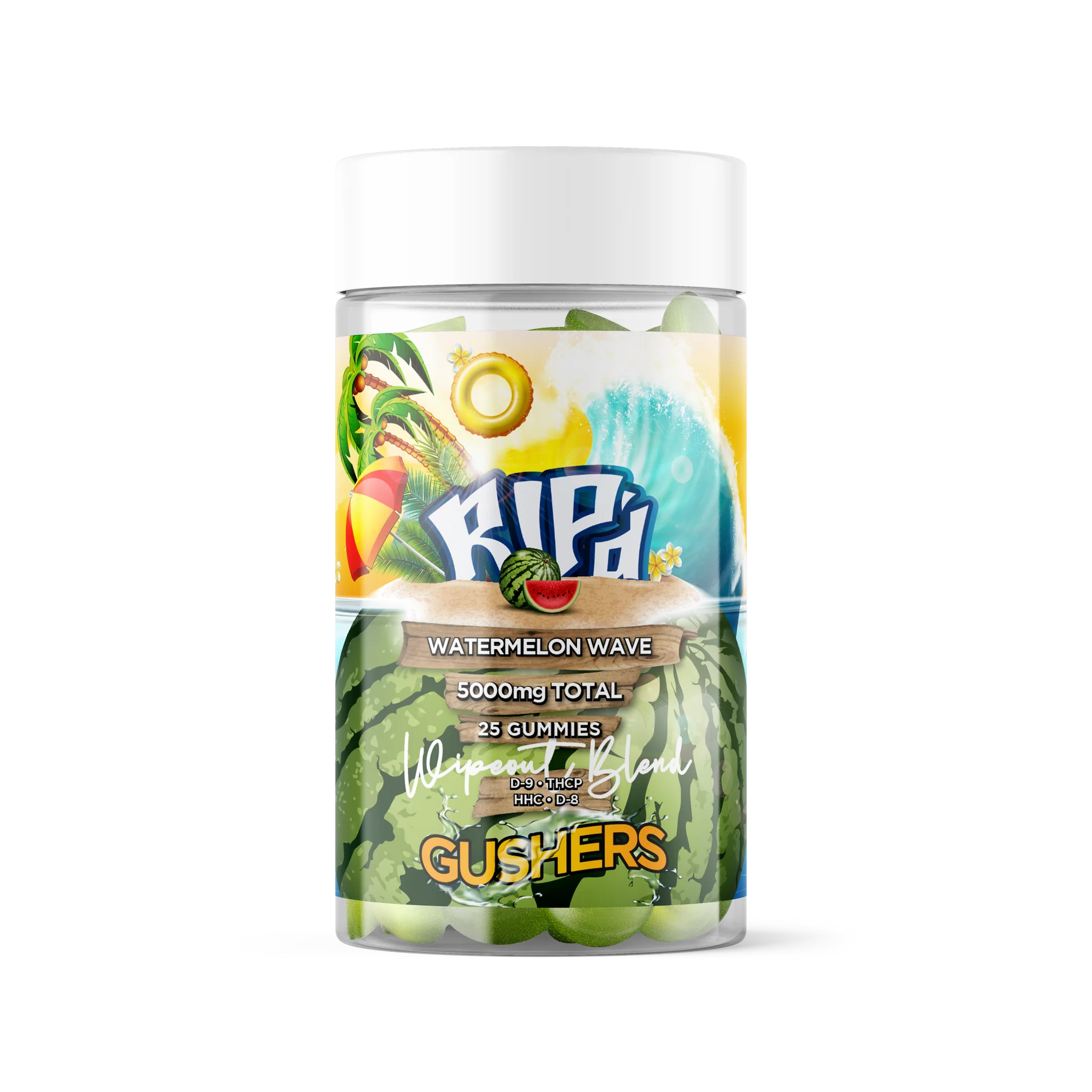 RIP'D GUSHERS GUMMIES WIPEOUT BLEND (DELTA-9 + THC-A + HHC + DELTA-8) 200MG/GUMMY 10CT/PACK
