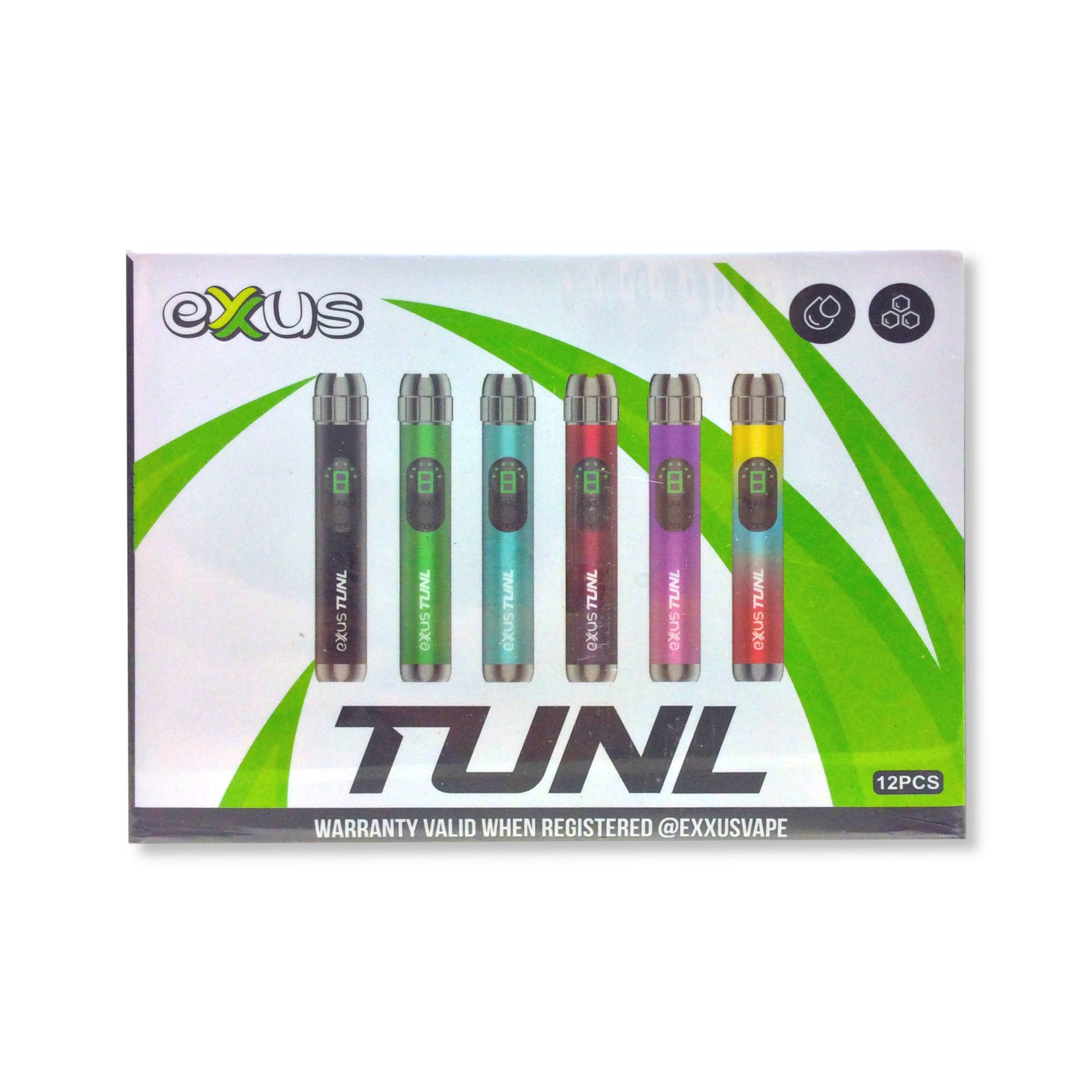 Copy of EXXUS TUNL CARTRIDGE BATTERY 12CT/DISPLAY ASSORTED COLORS