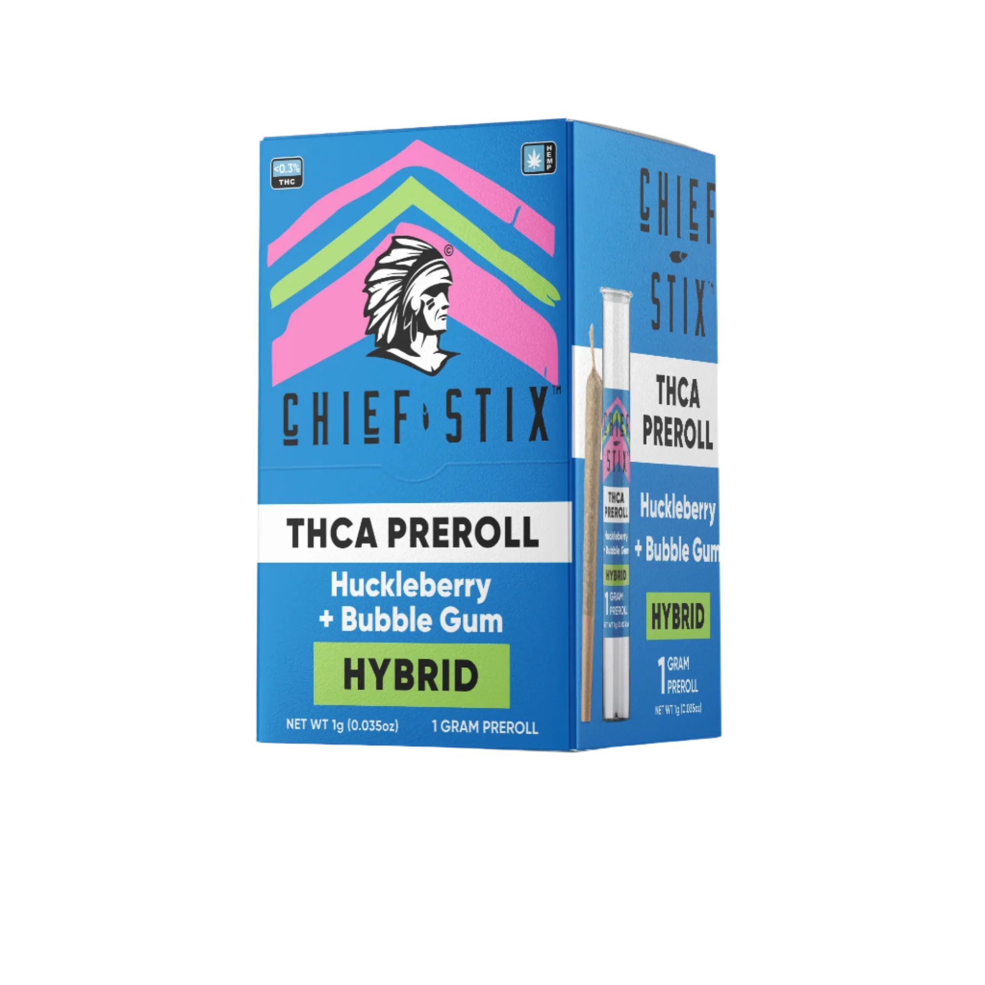 CHIEF STIX 1G THCA PRE-ROLLS (50CT DISPLAY)