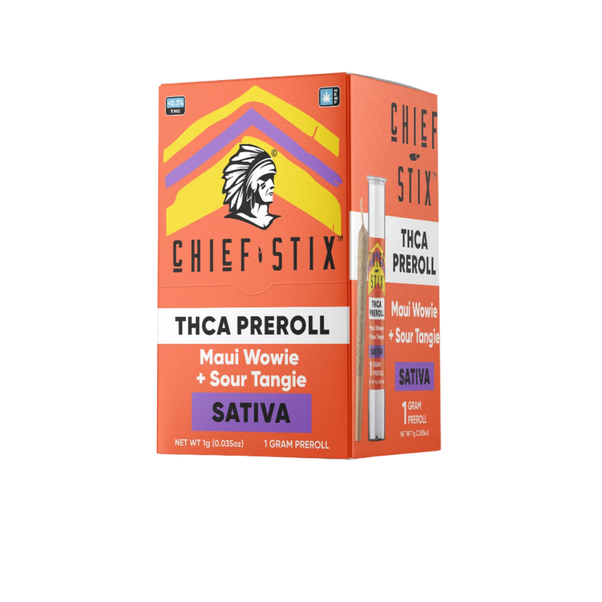 CHIEF STIX 1G THCA PRE-ROLLS (50CT DISPLAY)