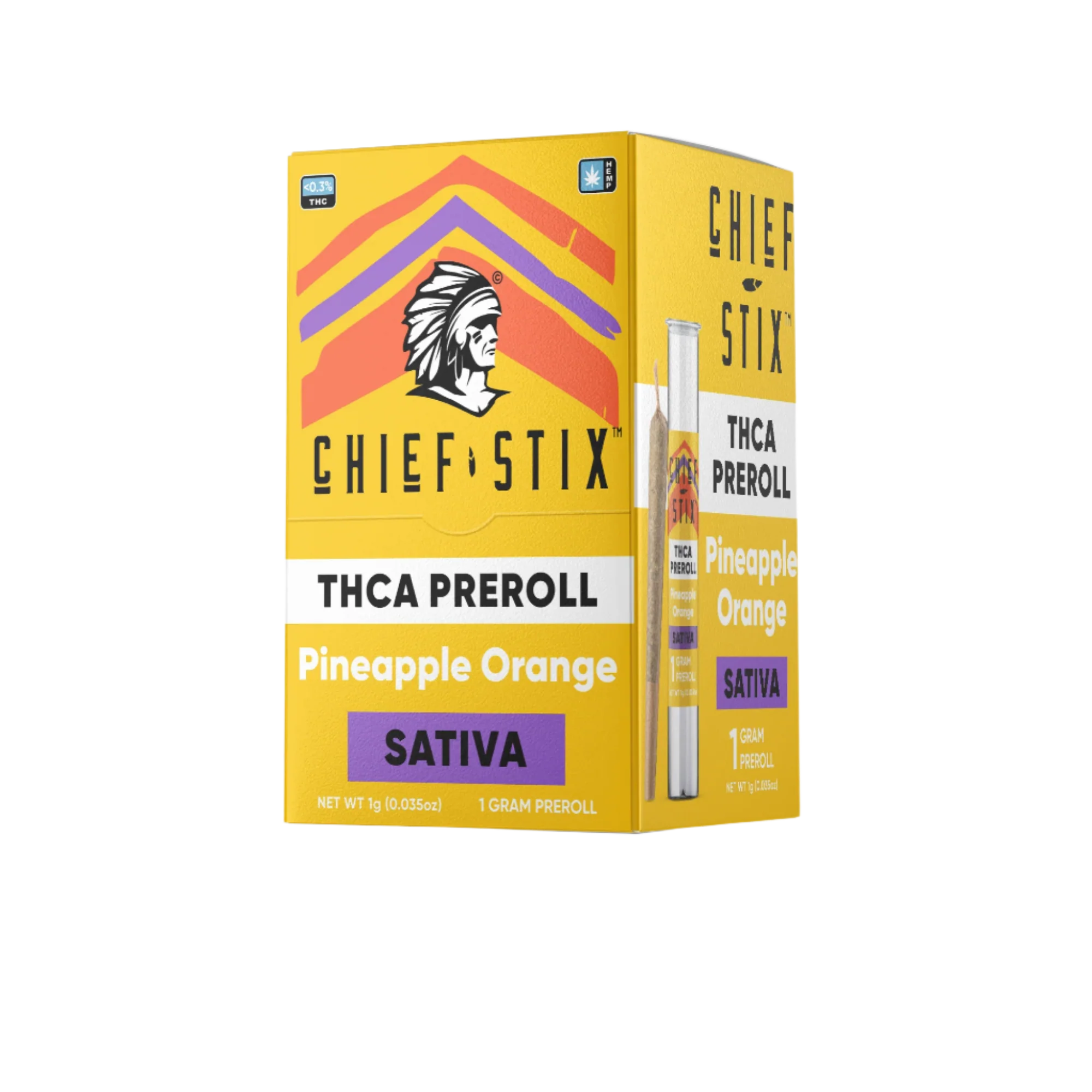 CHIEF STIX 1G THCA PRE-ROLLS (50CT DISPLAY)