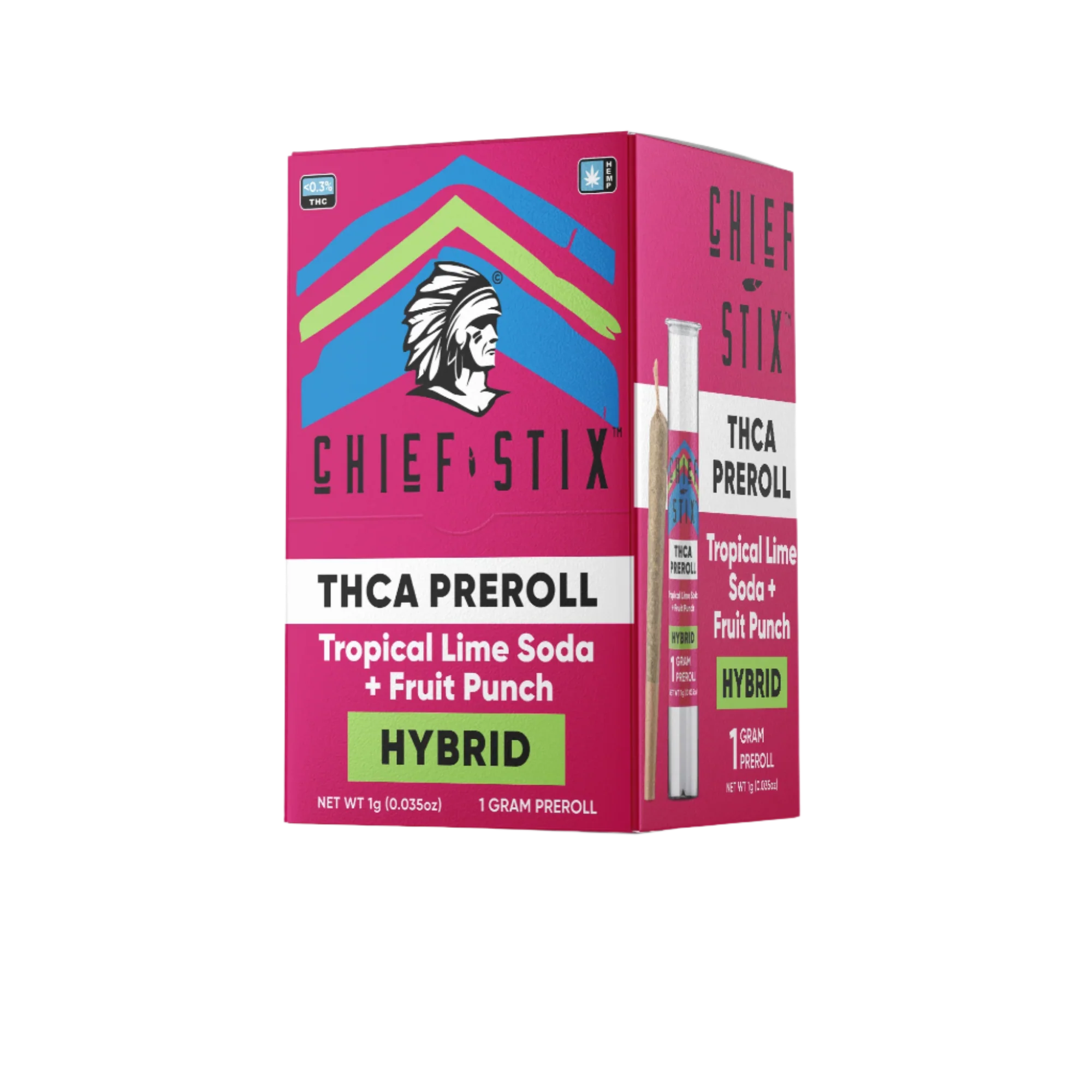 CHIEF STIX 1G THCA PRE-ROLLS (50CT DISPLAY)