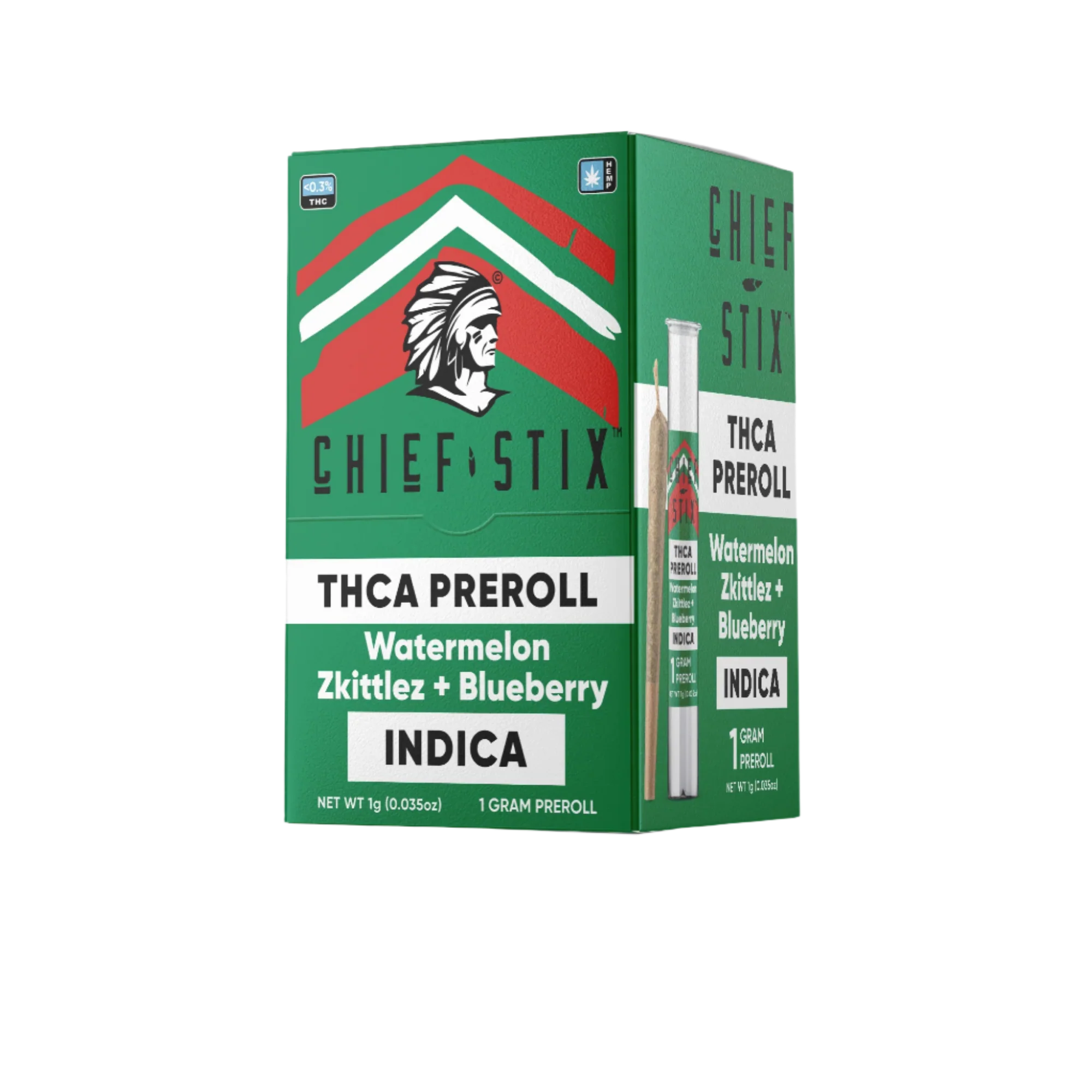 CHIEF STIX 1G THCA PRE-ROLLS (50CT DISPLAY)