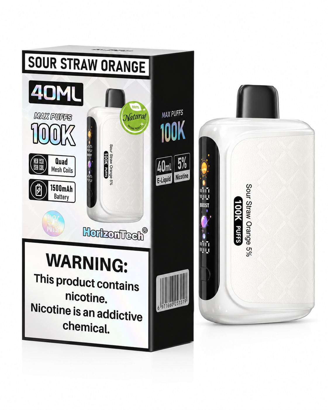HORIZONTECH 100K PUFFS 5% DISPOSABLE (5CT DISPLAY)