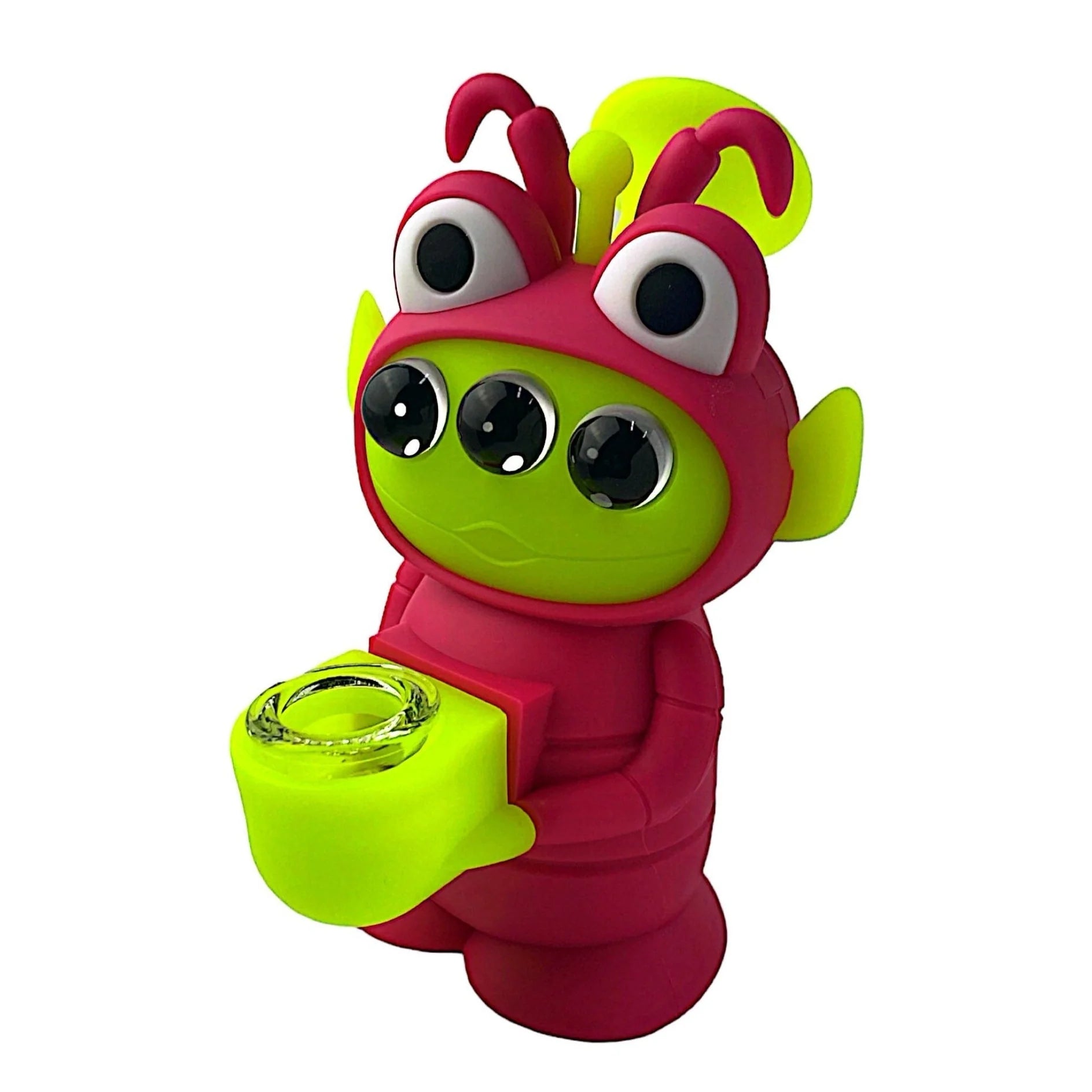 3in "3 EYED ALIEN FROG" SILICONE WATER PIPE