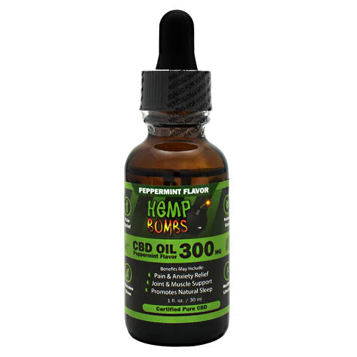 HEMP BOMBS 1OZ 300MG PREMIUM CBD OIL | PEPPERMINT