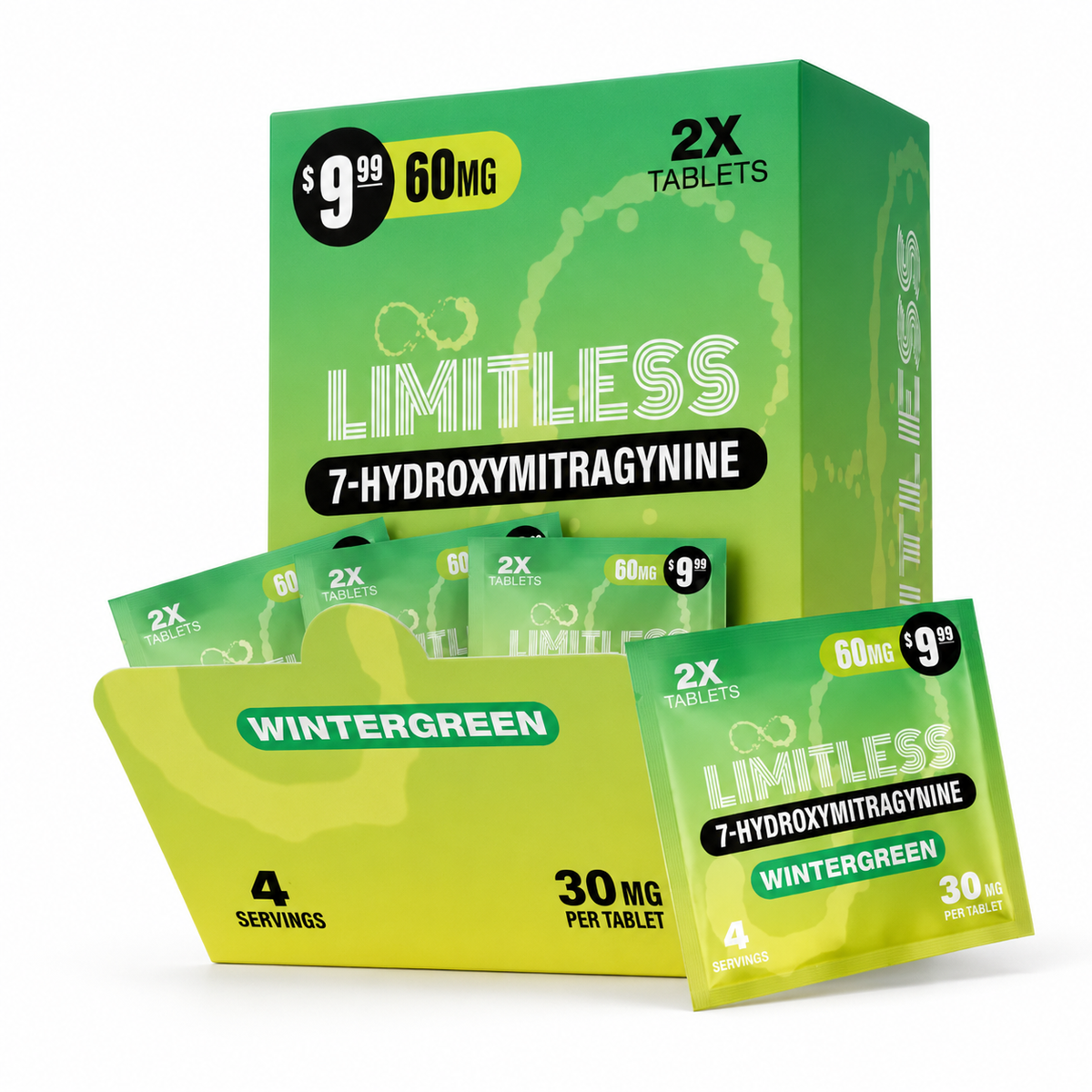 LIMITLESS 7-HYDROXY 30MG TABLET (10CT PACK)