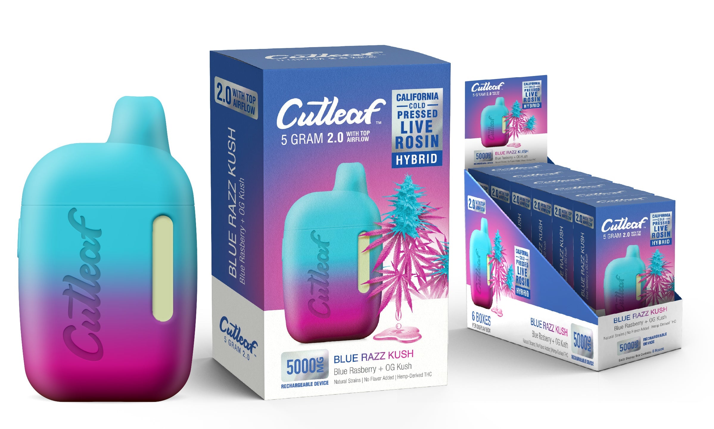 CUTLEAF 5ML THC-A LIVE ROSIN DISPOSABLE W/ TOP AIRFLOW
