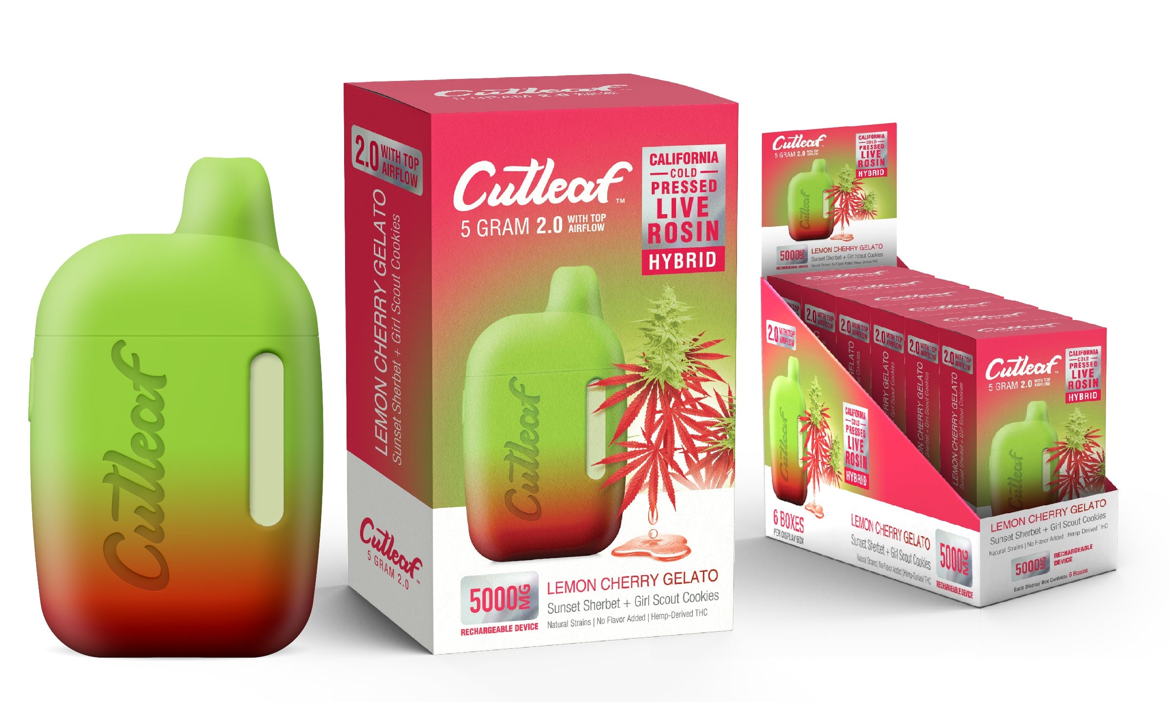 CUTLEAF 5ML THC-A LIVE ROSIN DISPOSABLE W/ TOP AIRFLOW