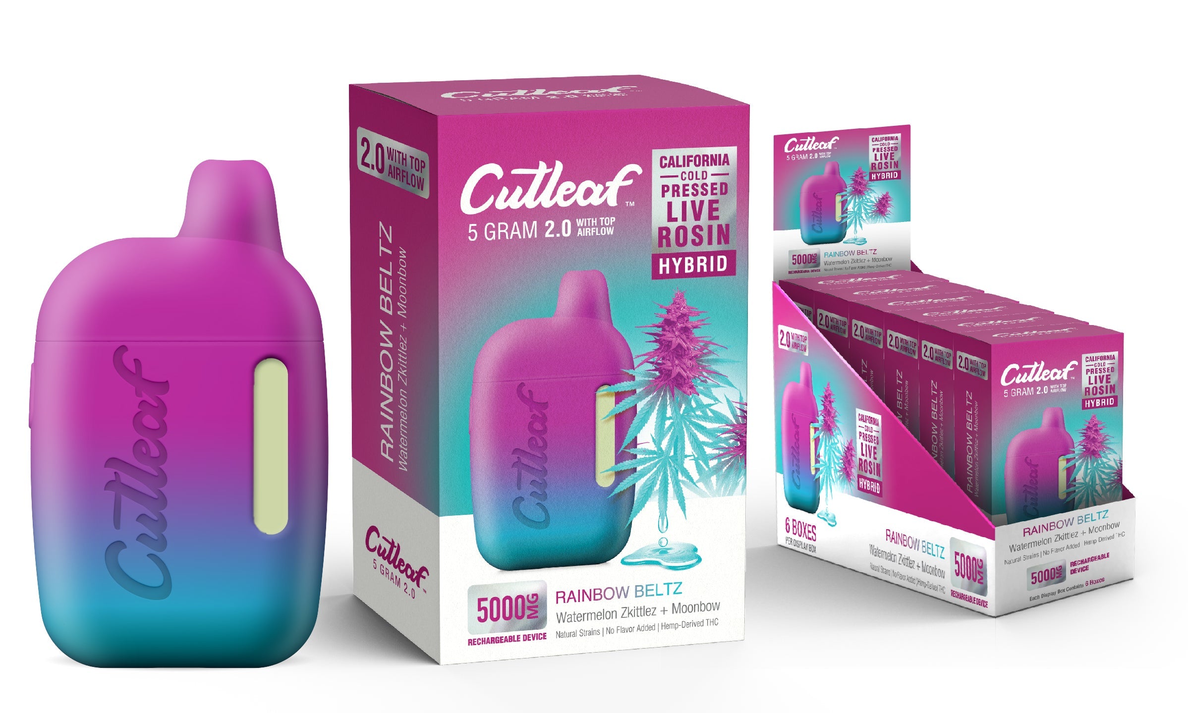 CUTLEAF 5ML THC-A LIVE ROSIN DISPOSABLE W/ TOP AIRFLOW