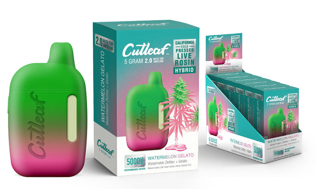 CUTLEAF 5ML THC-A LIVE ROSIN DISPOSABLE W/ TOP AIRFLOW