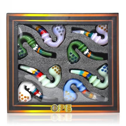 OPG 5inch MULTI COLORWAVE MARBLE BUBLER HAND PIPES (8CT/DISPLAY)