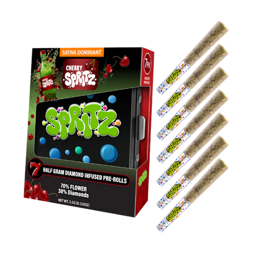SPRITZ HALF GRAM DIAMOND INFUSED PRE-ROLLS (7 X 0.5 GRAM EACH)