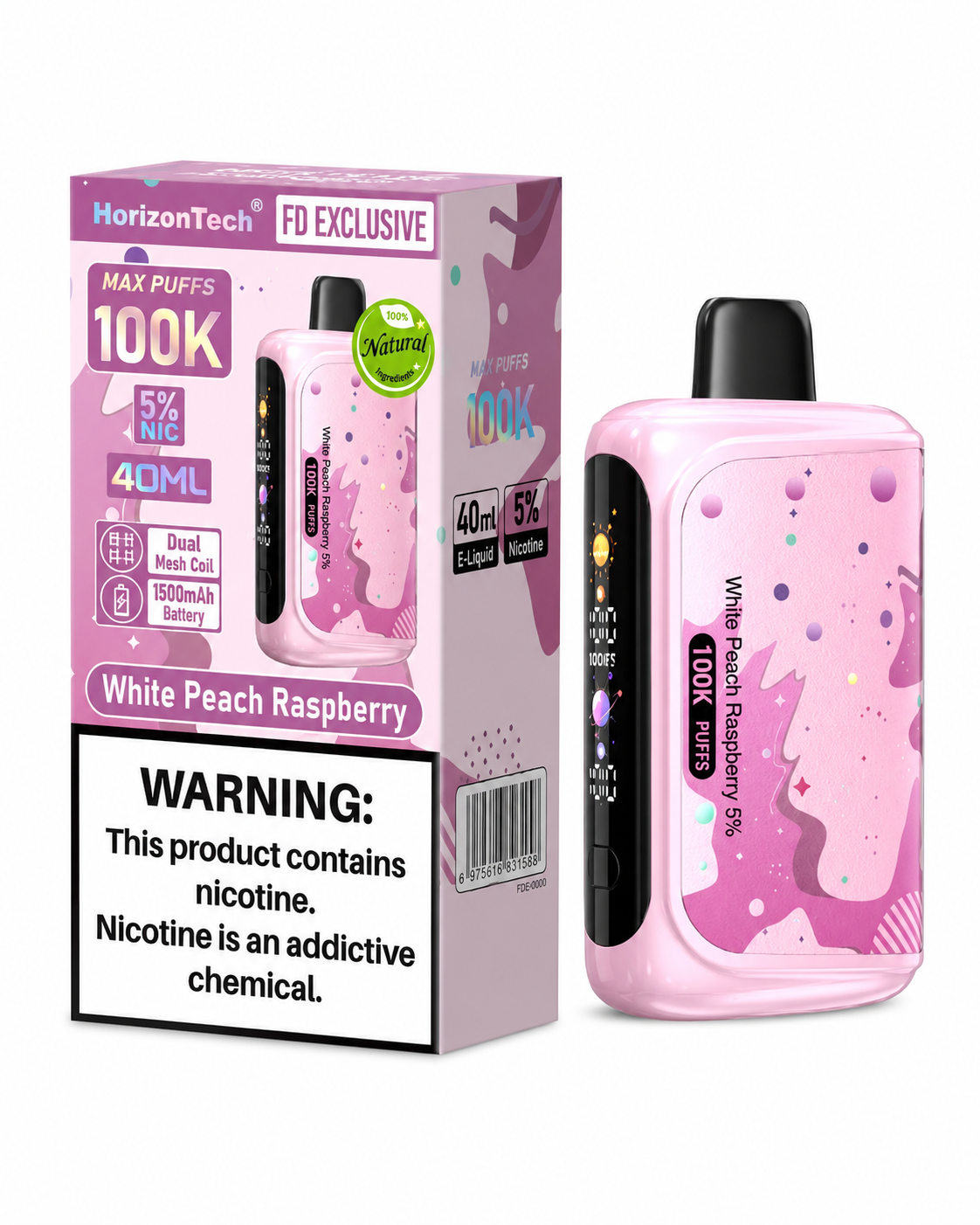 HORIZONTECH 100K PUFFS 5% DISPOSABLE (5CT DISPLAY)