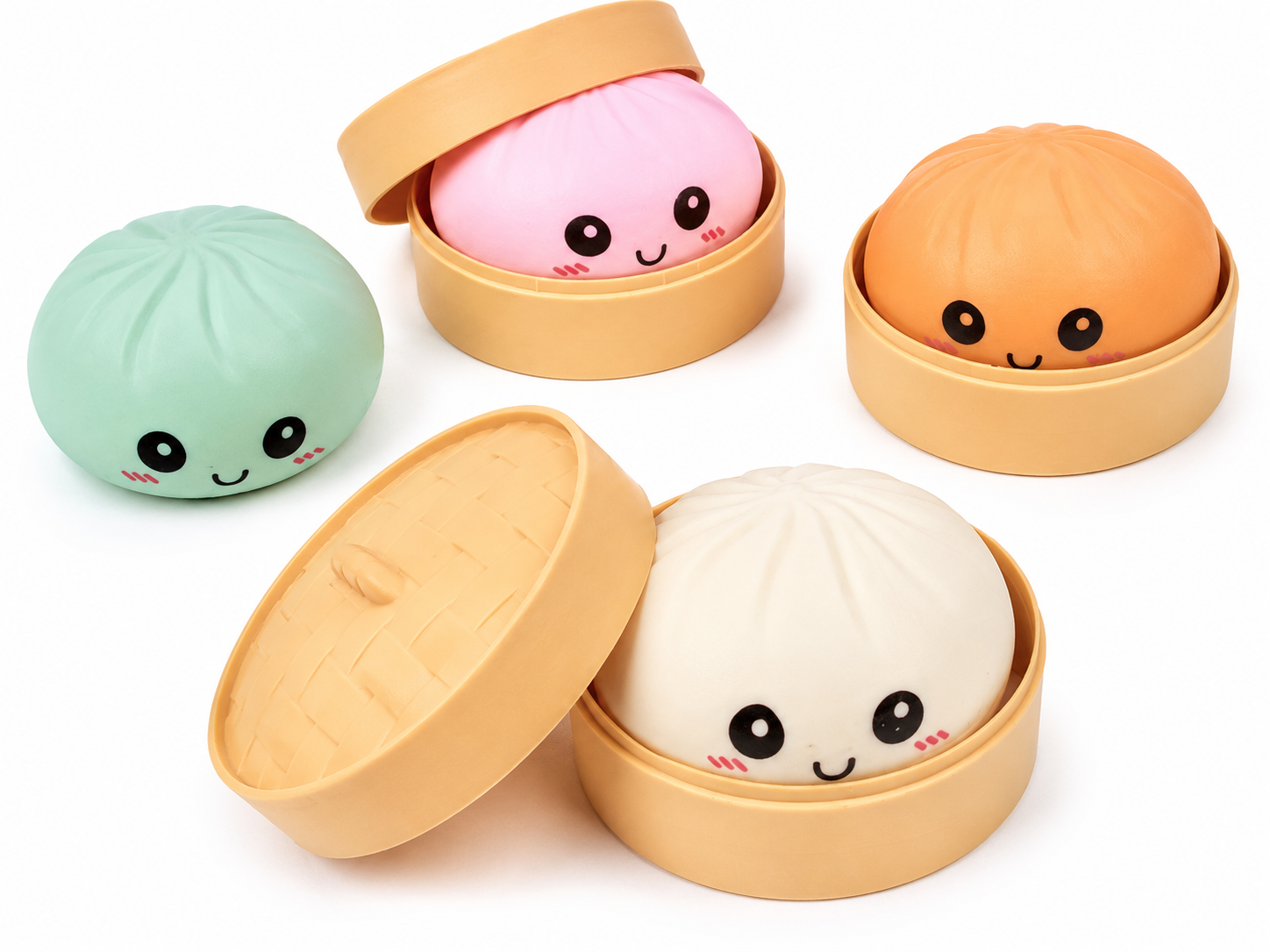 MYSTERY STEAM BUN ORBS W/FACE, JUMBO SIZE, 35CMS