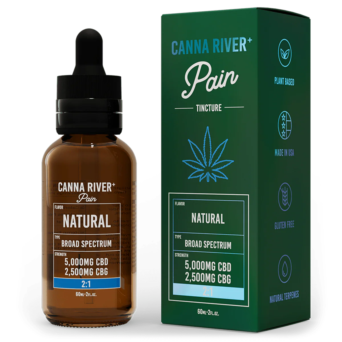 CANNA RIVER CBD PAIN TINCTURE 7500MG BOTTLE