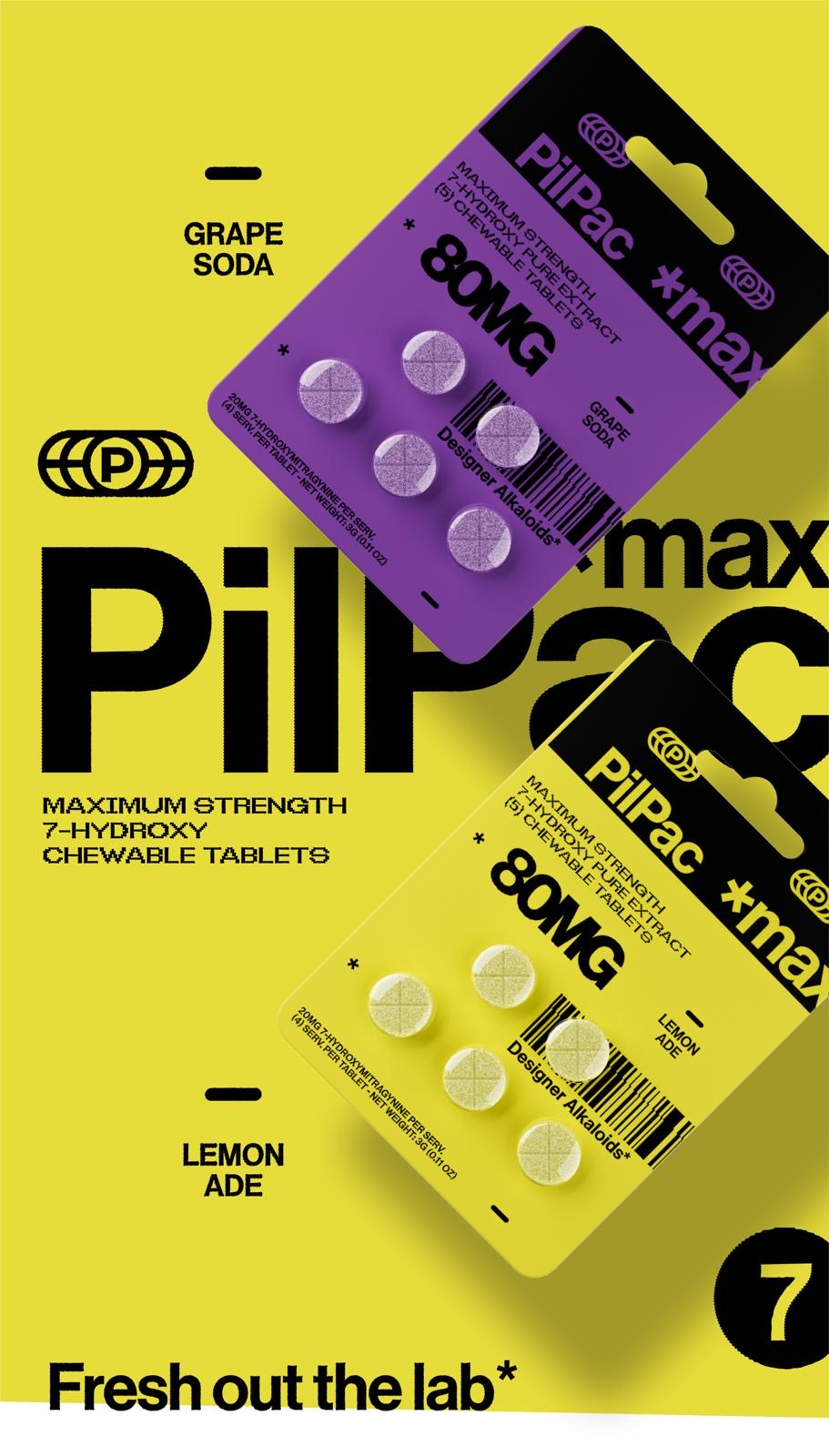 PILPAC *MAX 7-HYDROXY PURE EXTRACT 80MG TABLET (5CT PACK)