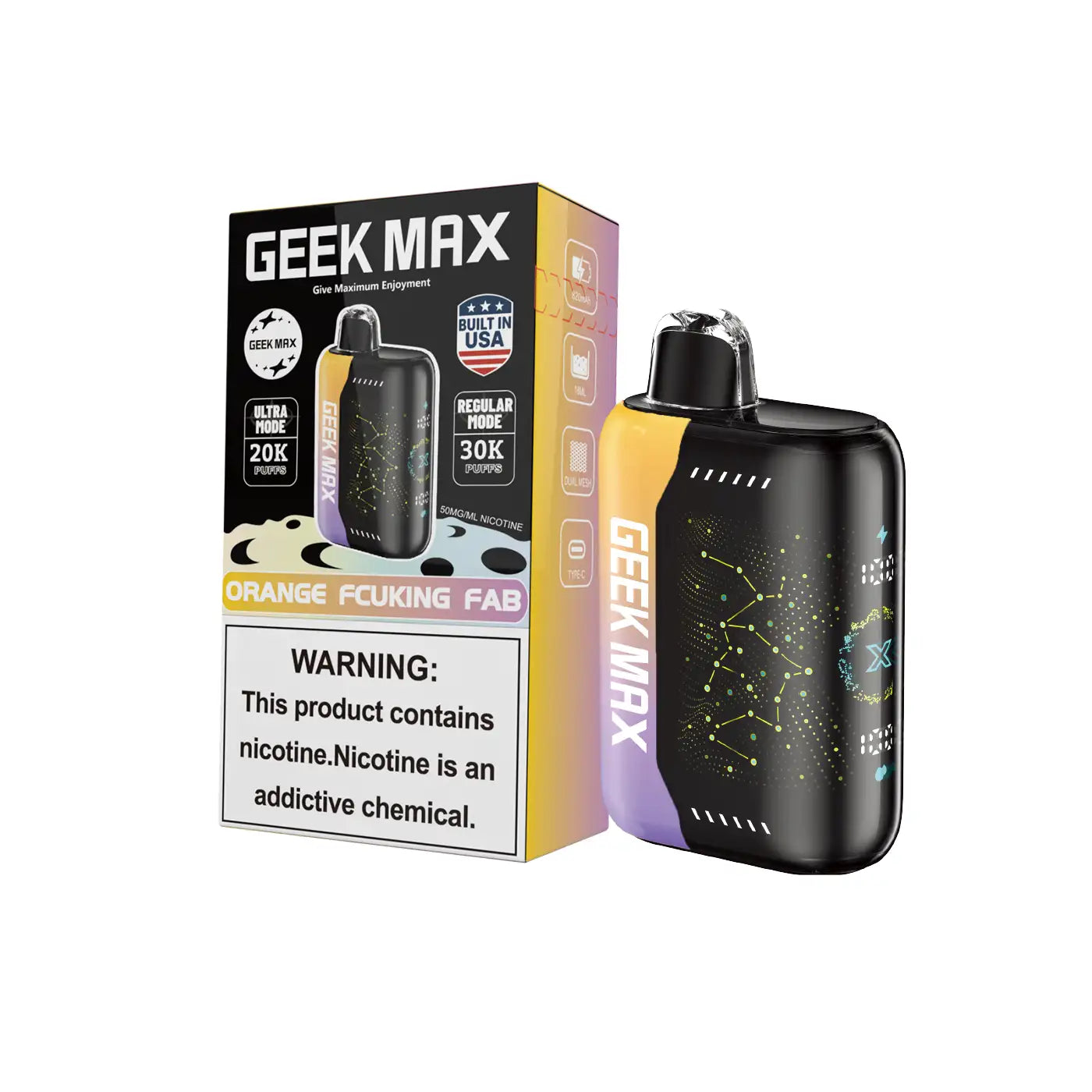 GEEK MAX 30K PUFFS 5% DISPOSABLE VAPE (5CT DISPLAY)