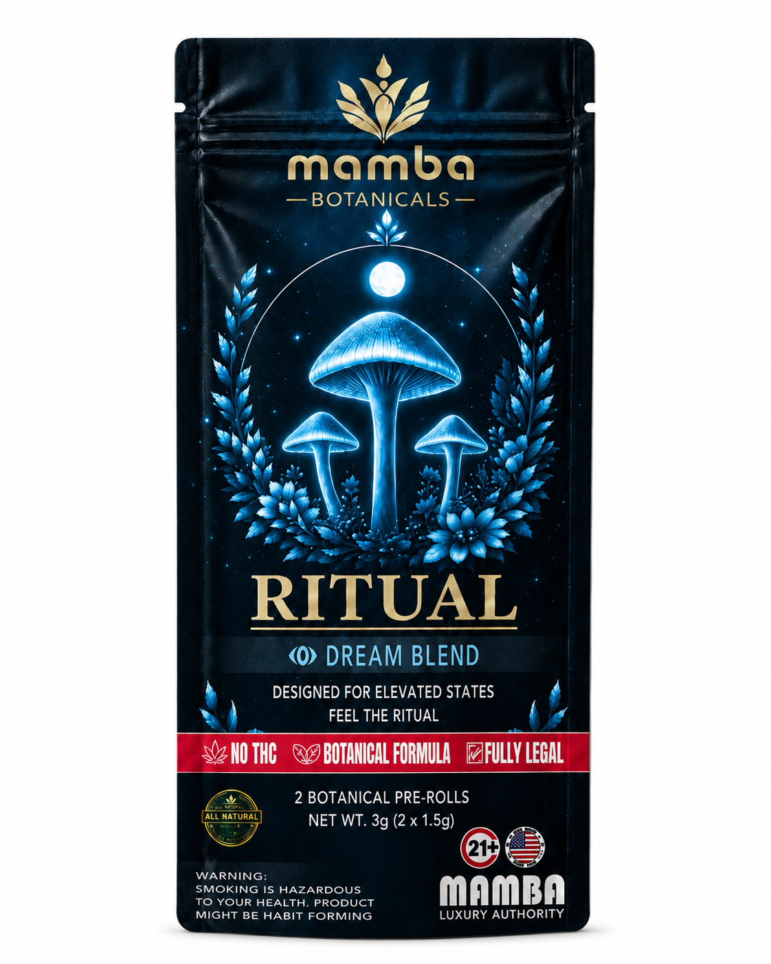 MAMBA RITUAL BOTANICAL 3G PRE ROLLS PACK (10CT BOX)