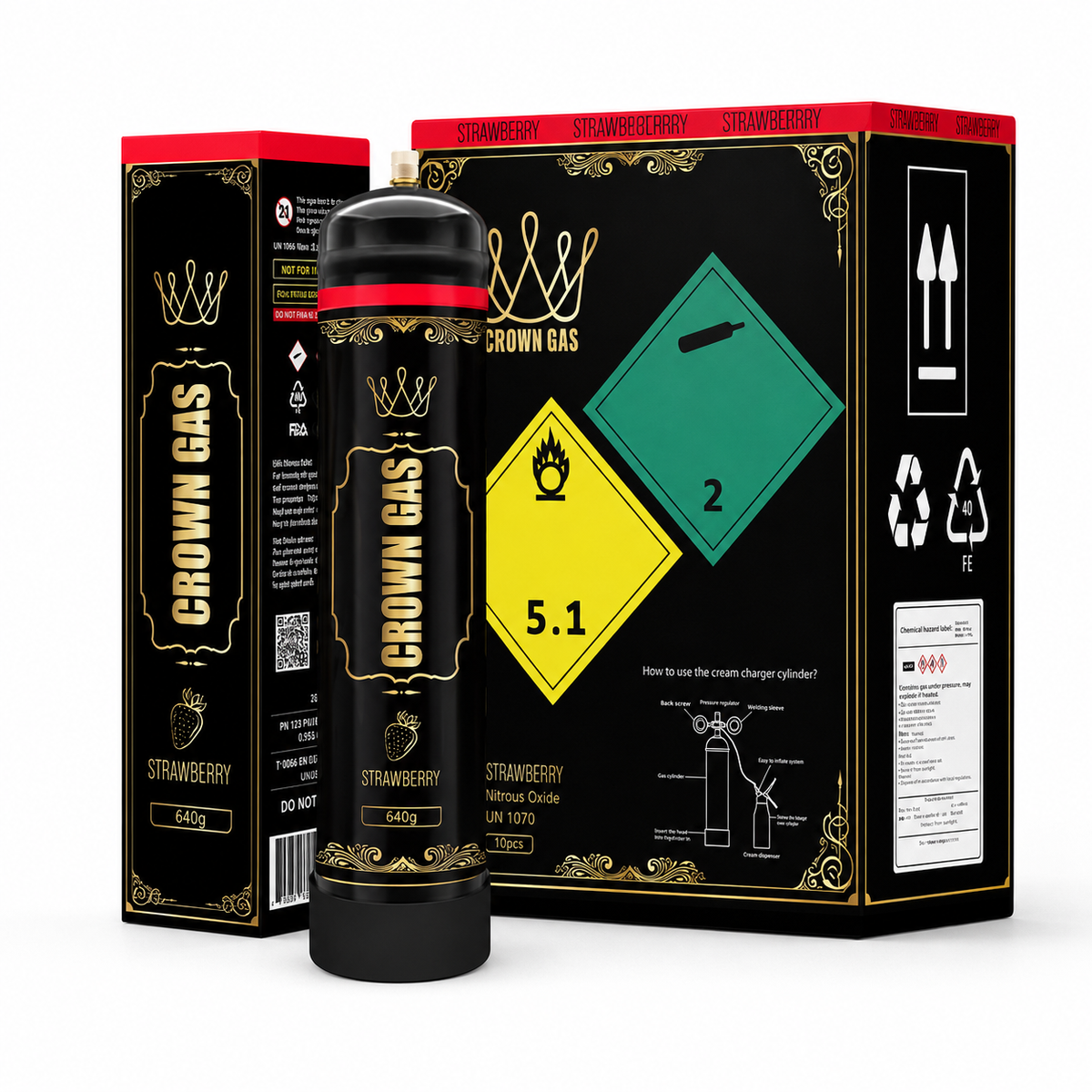 CROWN GAS 640G NO2 TANK (6CT BOX)