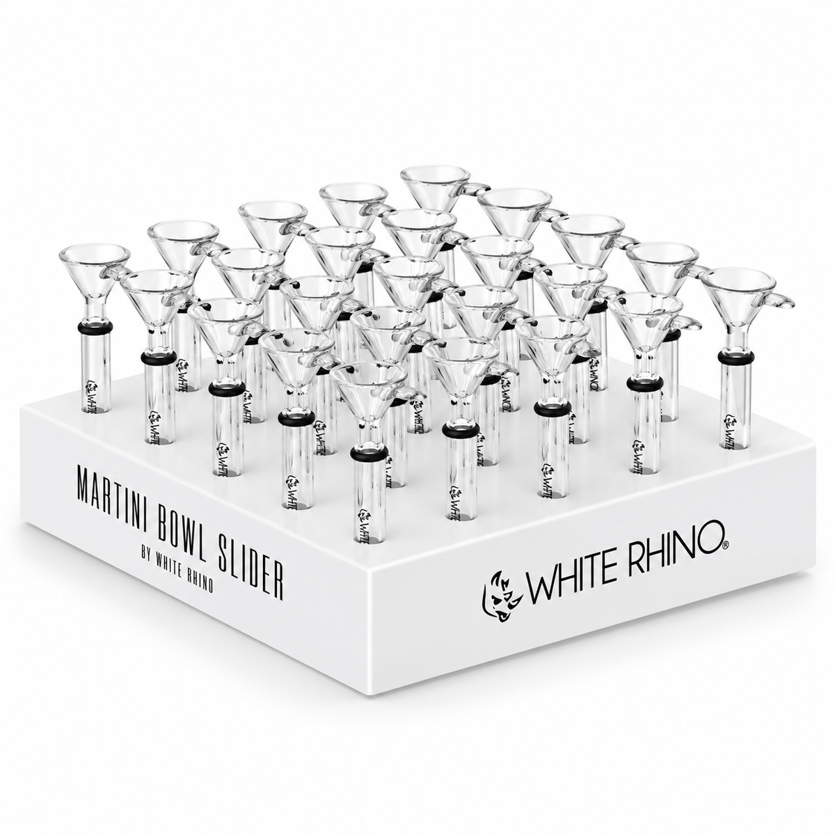 WHITE RHINO MARTINI BOWL SLIDER DOWNSTEMS (25CT DISPLAY)