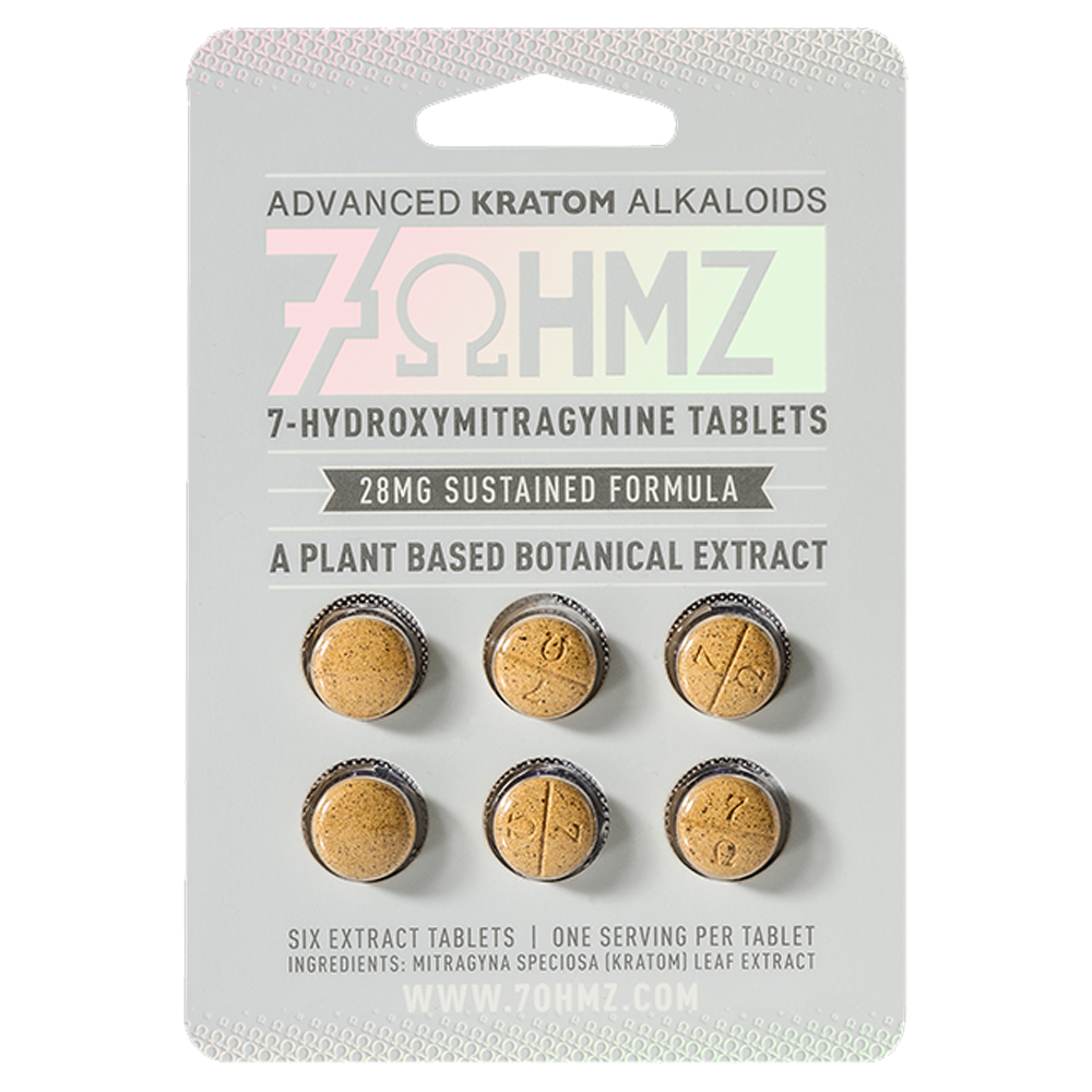 7OHMZ 7-HYDROXYMITRAGYNINE 28MG TABLETS (6CT/PACK)