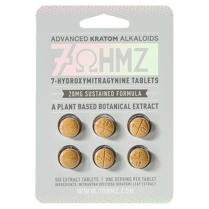 7OHMZ 7-HYDROXYMITRAGYNINE 28MG TABLETS (6CT/PACK)