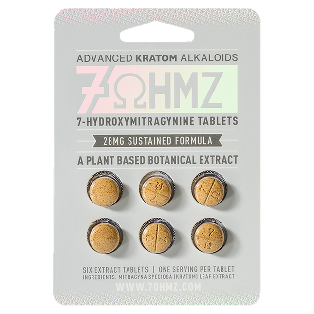 7OHMZ 7-HYDROXYMITRAGYNINE 28MG TABLETS (6CT/PACK)