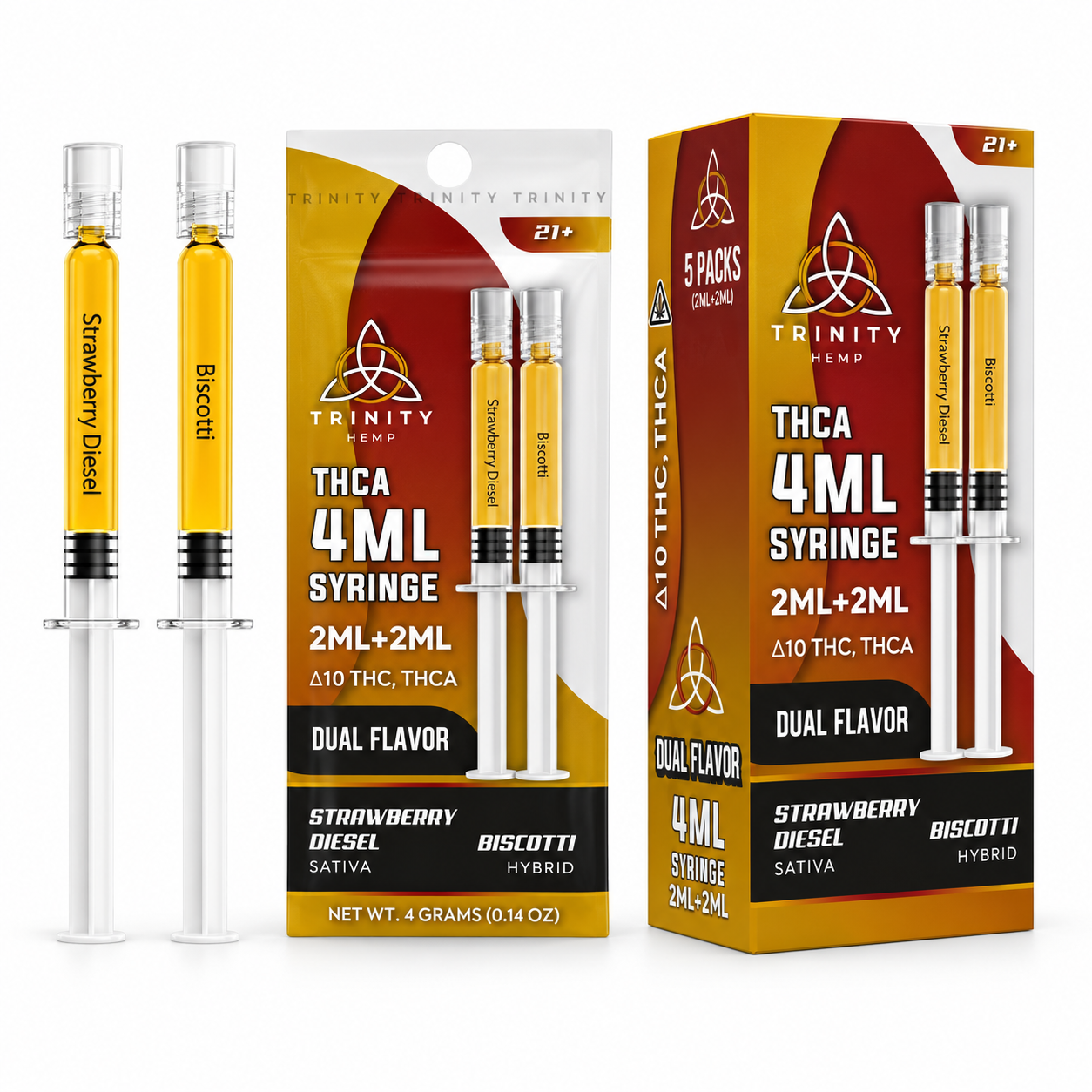 TRINITY CLOUD 9 POTENT BLOOM DUAL FLAVOR 4ML SYRINGE (5CT BOX)