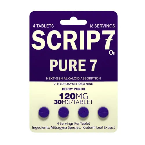 SCRIP7 PURE7 7-HYDROXY 30MG TABLET (4CT PACK) – Rising Wholesale Inc.