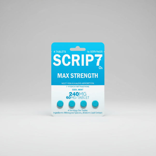 SCRIP7 MAX STRENGTH 7-HYDROXY 60MG TABLET (4CT PACK)