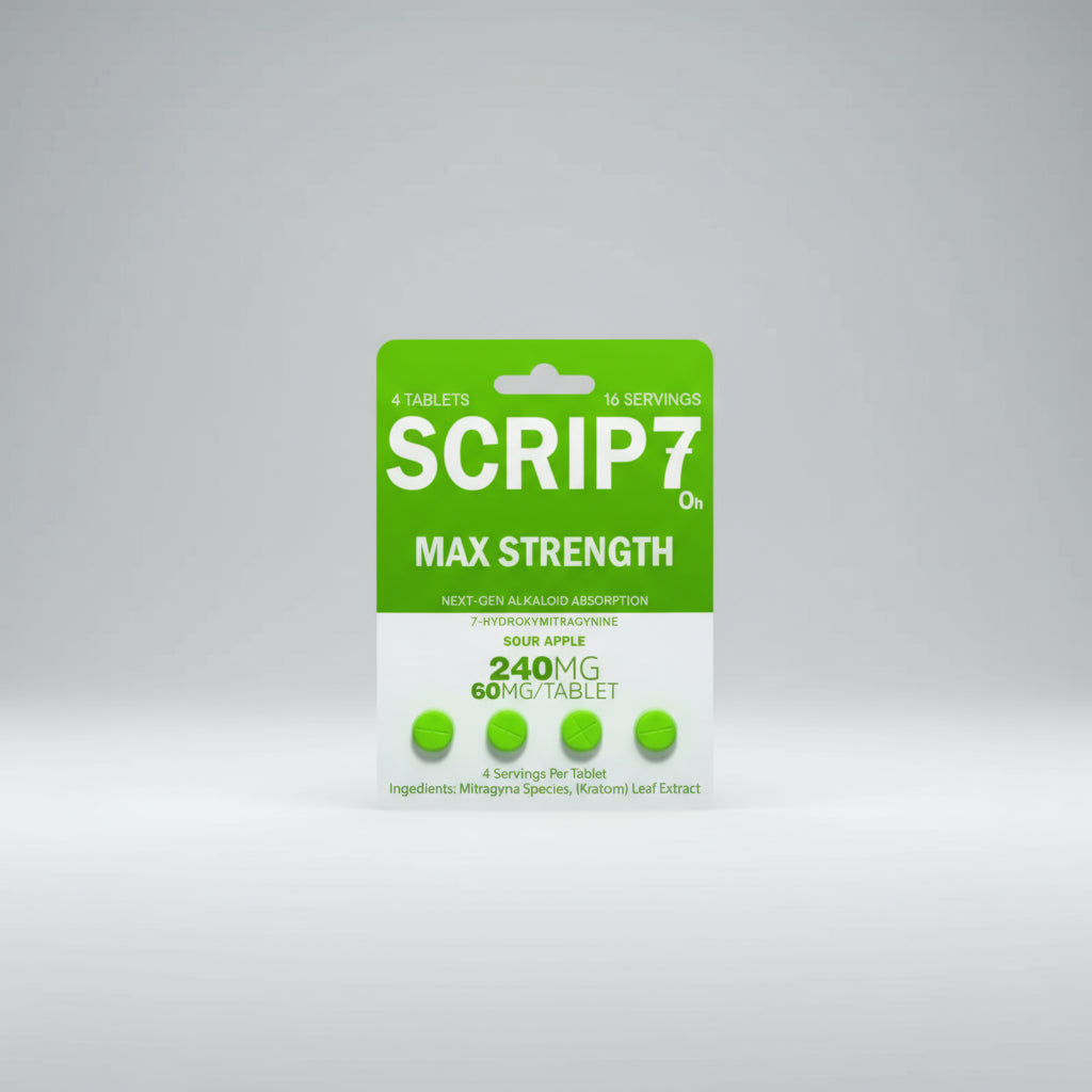 SCRIP7 MAX STRENGTH 7-HYDROXY 60MG TABLET (4CT PACK)