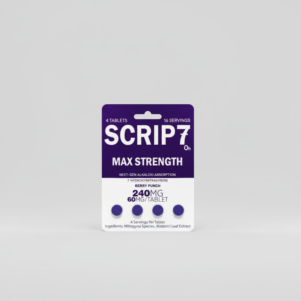 SCRIP7 MAX STRENGTH 7-HYDROXY 60MG TABLET (4CT PACK)